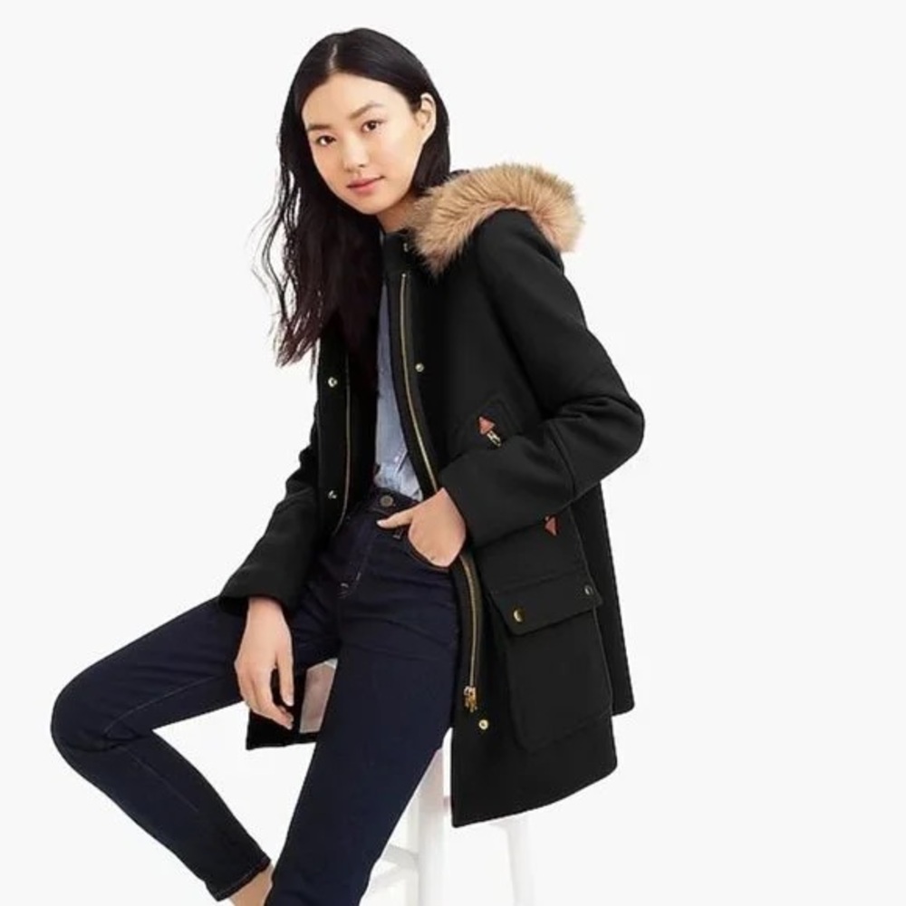 J. Crew Chateau Parka Italian Stadium Cloth